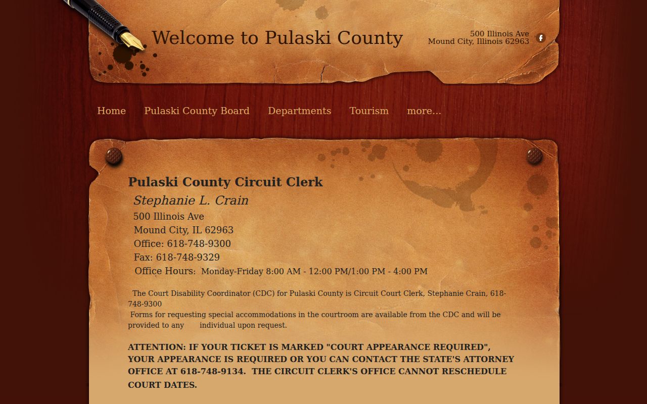 Pulaski County criminal court Circuit Clerk records office