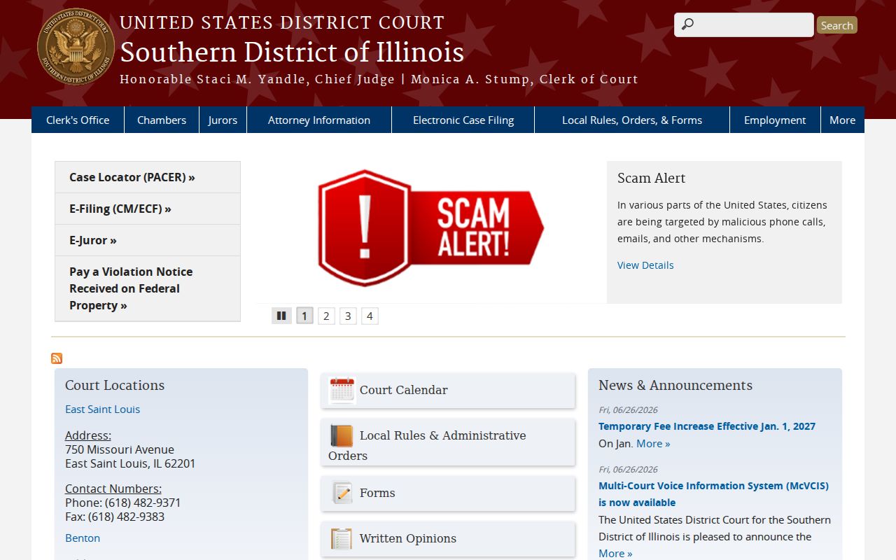 Karnak criminal records Southern District of Illinois
